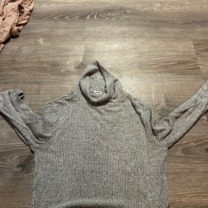 Garage Heather Gray Cowl Neck Sweater